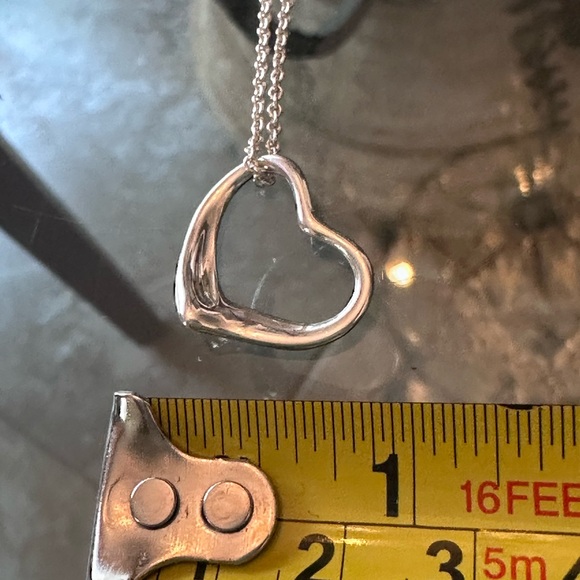 Tiffany & Co. Silver Large Open Heart Necklace Authentic Sterling Silver - Picture 15 of 15